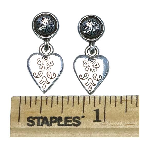 3 Brighton Dangle Earrings Callie Ophelia Heart Bohemian Silver Plated Gold Tone - Picture 4 of 9